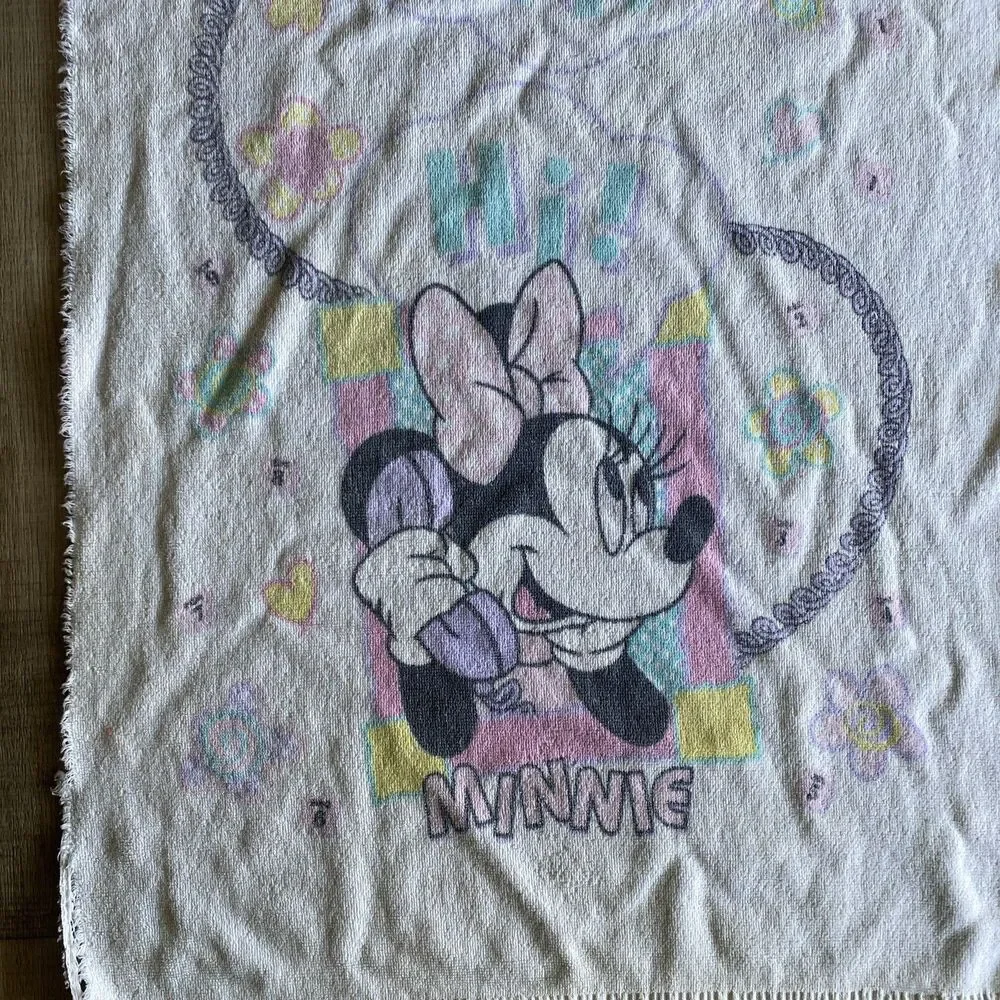 Vintage Minnie Mouse Daisy Duck Towel Disney Franco 100% Cotton Beach Bath
